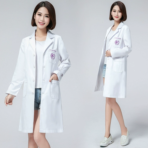 Белый халат, униформа врача для работы, летняя униформа медсестры, короткий рукав, для салонов красоты