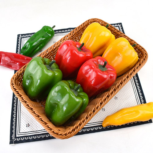 仿真辣椒模型塑料假蔬菜水果红椒红辣椒橱柜装饰摆设道具儿童玩具 - 图1