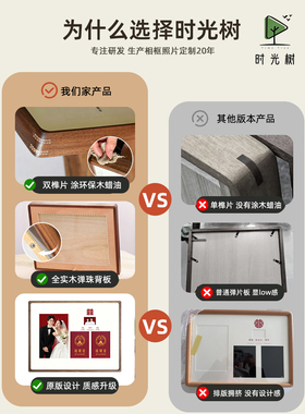 结婚登记照摆台结婚证相框照片定制diy周年纪念高级感实木框 挂墙