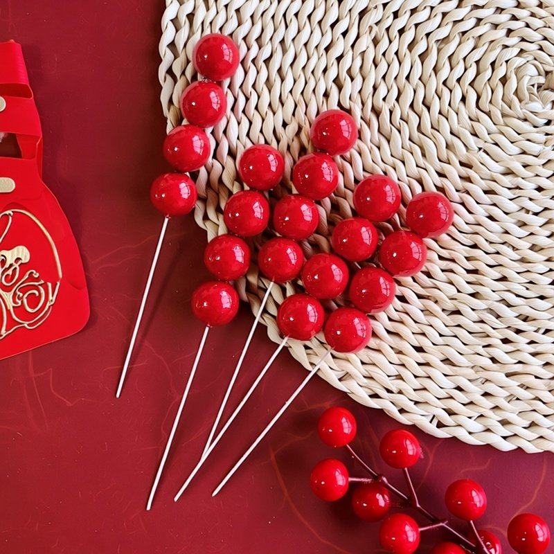 2026喜庆红色仿真糖葫芦蛋糕装饰装饰插件大小号新年春节元旦跨年,淘宝优惠券,粉丝福利购,淘宝优惠卷