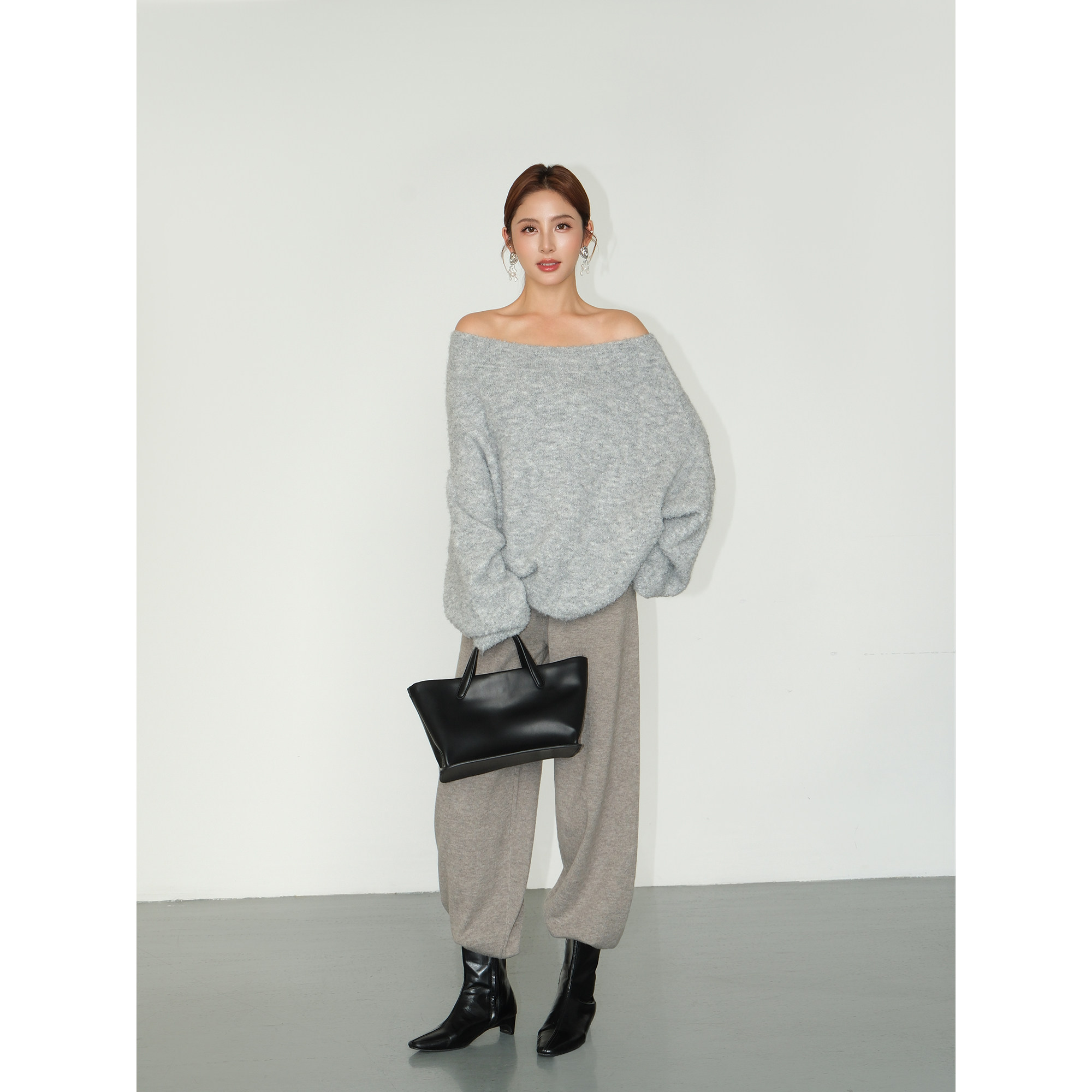 NEVA HU  时髦定义！慵懒风针织束脚哈伦裤女宽松舒适系带休闲裤,淘宝优惠券,粉丝福利购,淘宝优惠卷