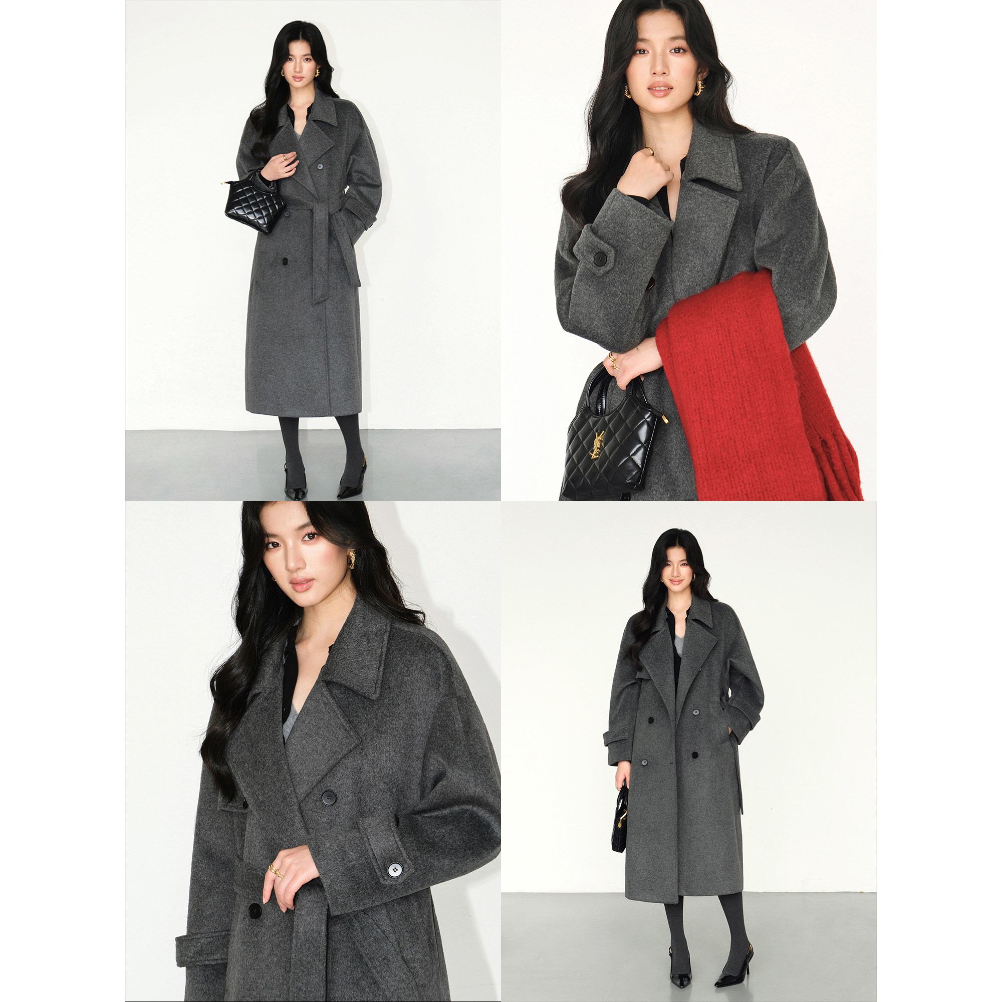 NEVA HU【现货7折】毛呢外套女高级感气质收腰中长款风衣呢子大衣,淘宝优惠券,粉丝福利购,淘宝优惠卷