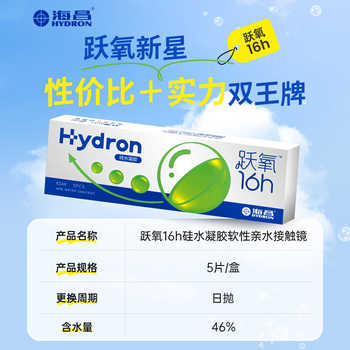 【专享】精选海昌跃氧硅水凝胶日抛5片实付29元到手包邮