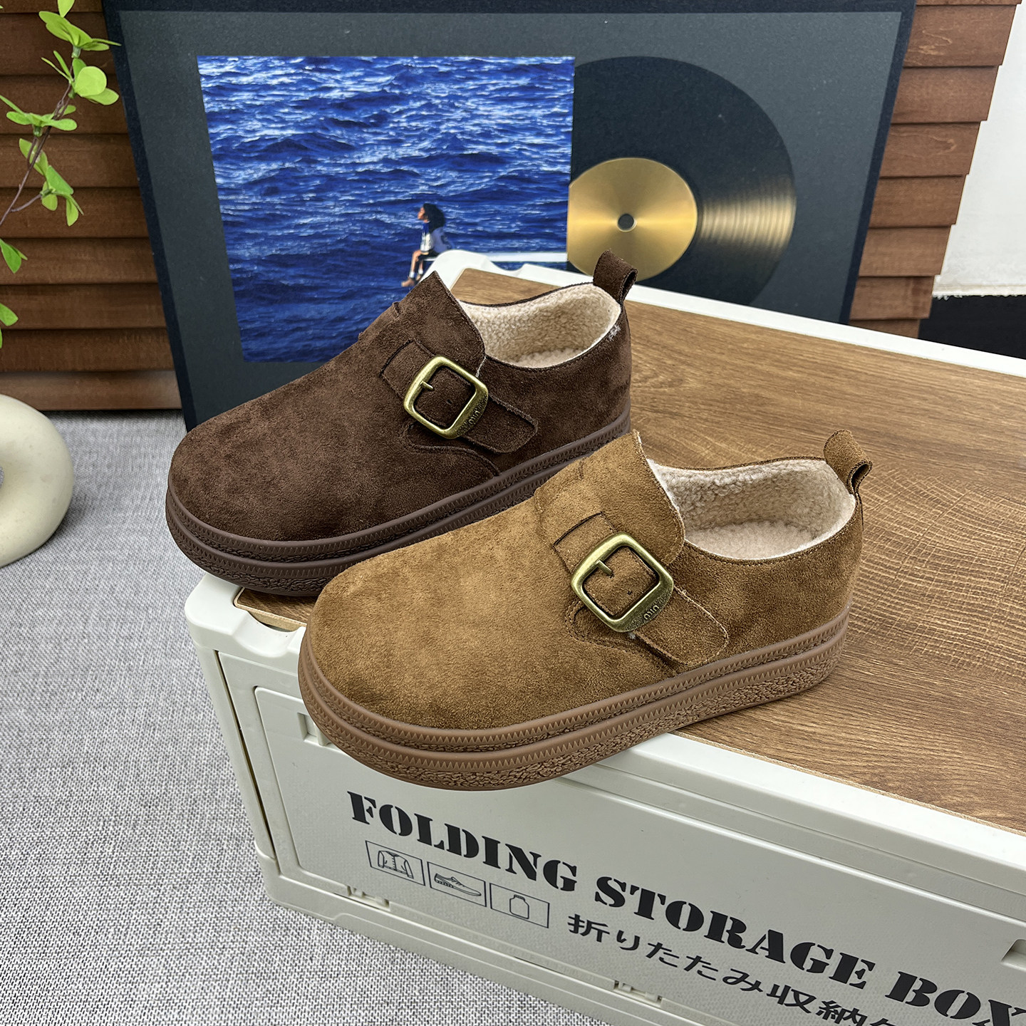 2025冬季加绒厚底百搭全包勃肯鞋女软底舒适一字扣复古休闲棉鞋女,淘宝优惠券,粉丝福利购,淘宝优惠卷