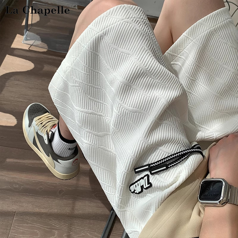 拉夏贝尔短裤男士夏季2025新款潮牌薄款宽松百搭复古休闲五分裤子,淘宝优惠券,粉丝福利购,淘宝优惠卷