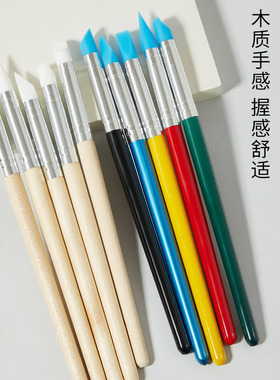 美甲硅胶笔木杆点钻笔新
