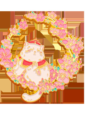 御猫中国风高颜值钥匙扣