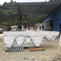 Glass Fiber Foreground Creative profiled office Lobby Reception Desk Company Indoor Consulting Cashier Counter counter Customized