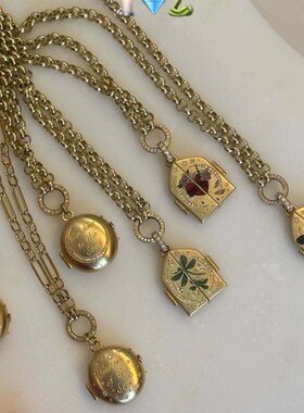 不锈钢彩绘轻奢吊坠项链开合重生之门手绘花朵爱心吊坠毛衣链钛钢