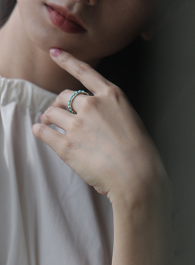绿松石手工制作绕线戒指