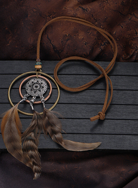 波西米亚民族风高级感项链毛衣链