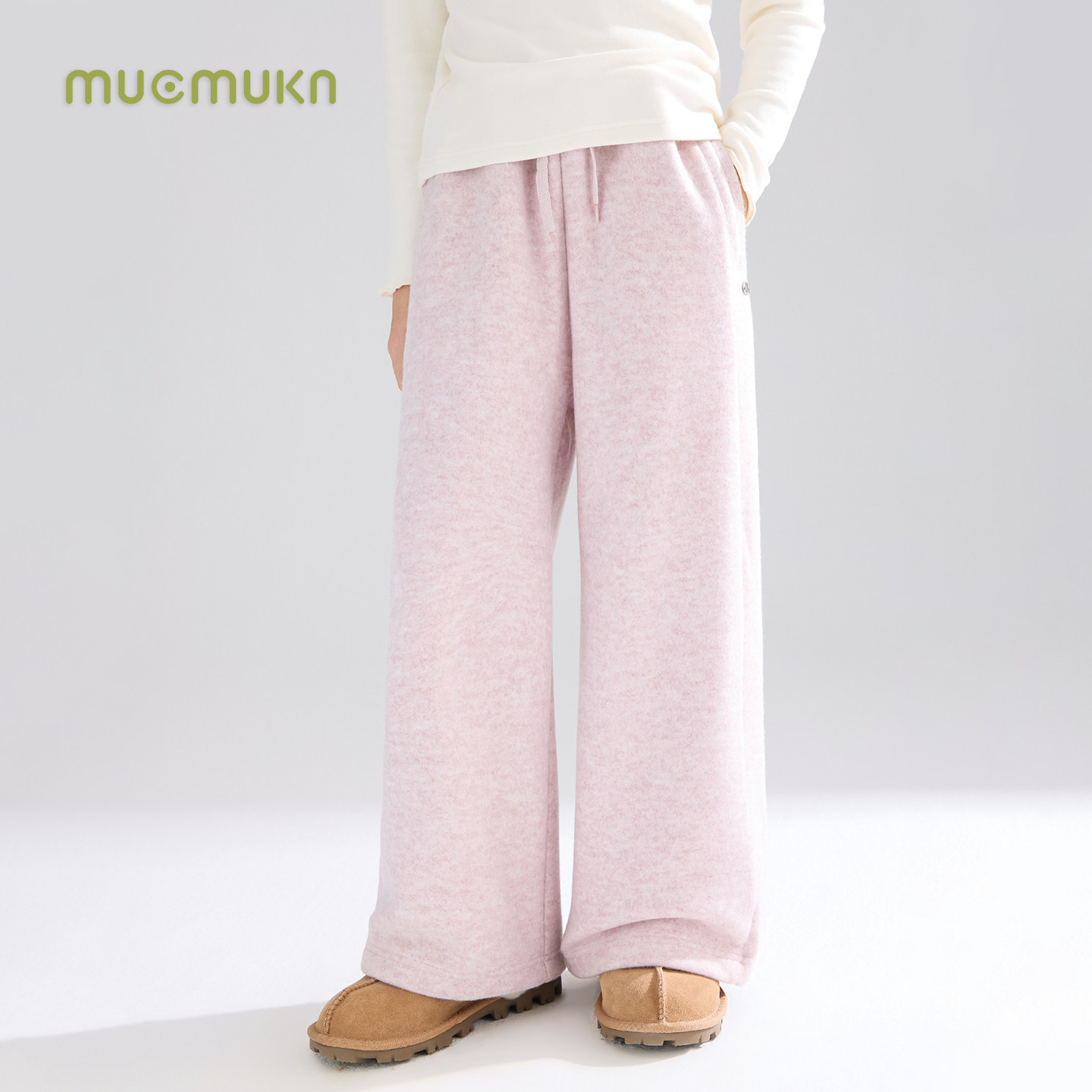 MUCMUKN【暖绒绒裤】软糯毛绒呢针织裤保暖卫裤百搭女童冬季新款,淘宝优惠券,粉丝福利购,淘宝优惠卷
