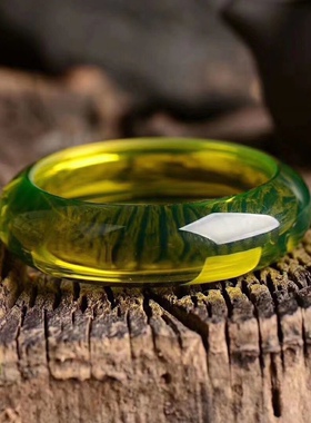 天然琥珀蜜蜡5A净水蓝珀手镯手链气质女款手环节日首饰礼品饰品