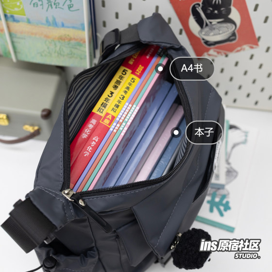 Large capacity casual class commuting single shoulder crossbody backpack