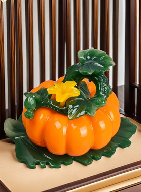 财福大丰收南瓜摆件家居客厅玄关开业礼品公司树脂工艺品批发摆设