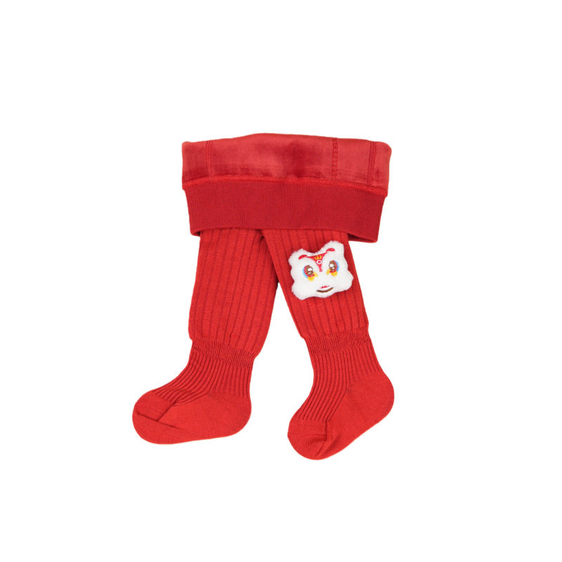 婴儿新年袜女童连裤袜冬季加厚红色宝宝打底裤袜喜庆洋气圣诞裤袜,淘宝优惠券,粉丝福利购,淘宝优惠卷