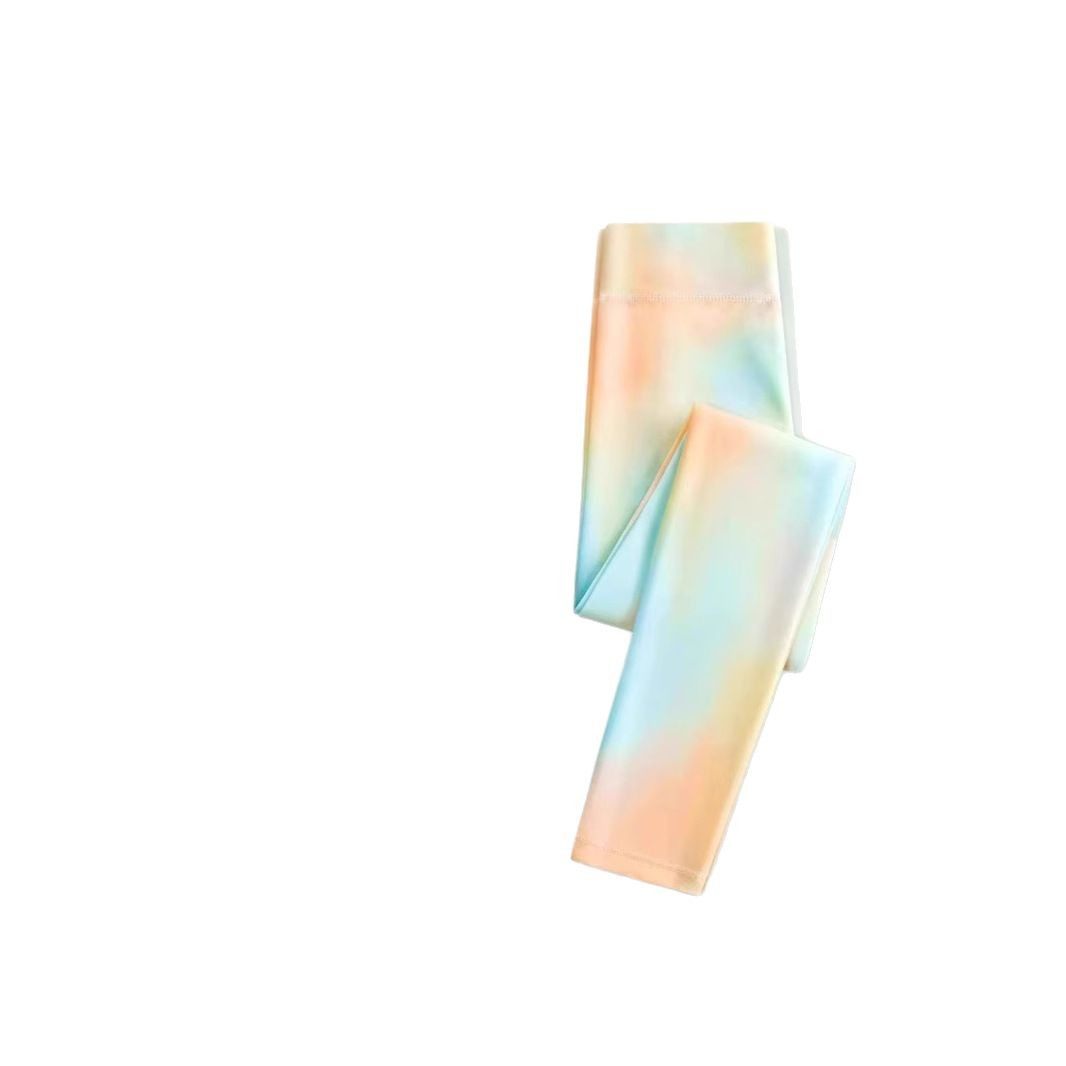 儿童高弹瑜伽裤新款女童渐变色弹力运动裤女宝宝春秋夏外穿打底裤,淘宝优惠券,粉丝福利购,淘宝优惠卷