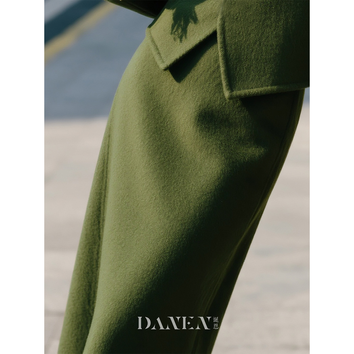 军绿色套装女2026年春季新款羊毛高级感气质毛呢上衣半身裙两件套,淘宝优惠券,粉丝福利购,淘宝优惠卷