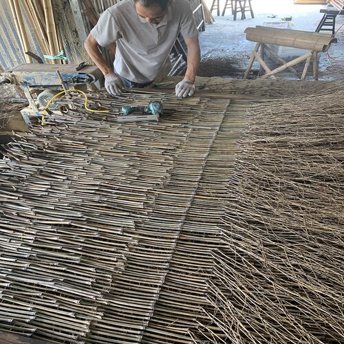 碳化防腐竹篱笆庭院花园菜地围栏栅栏  田园风防水防蛀多规格包邮 - 图1