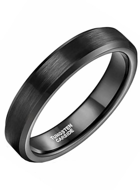 钨钢戒指磨砂简约时尚个性潮人