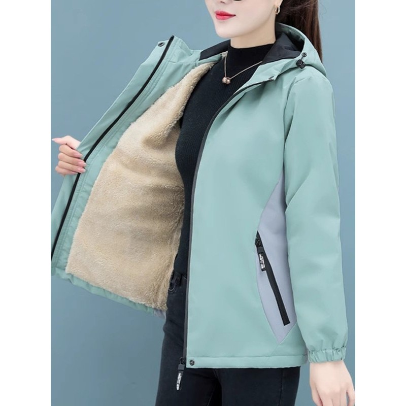 欧洲站冲锋衣外套女新款加绒加厚爆款宽松棉服休闲夹克冬短款上衣,淘宝优惠券,粉丝福利购,淘宝优惠卷