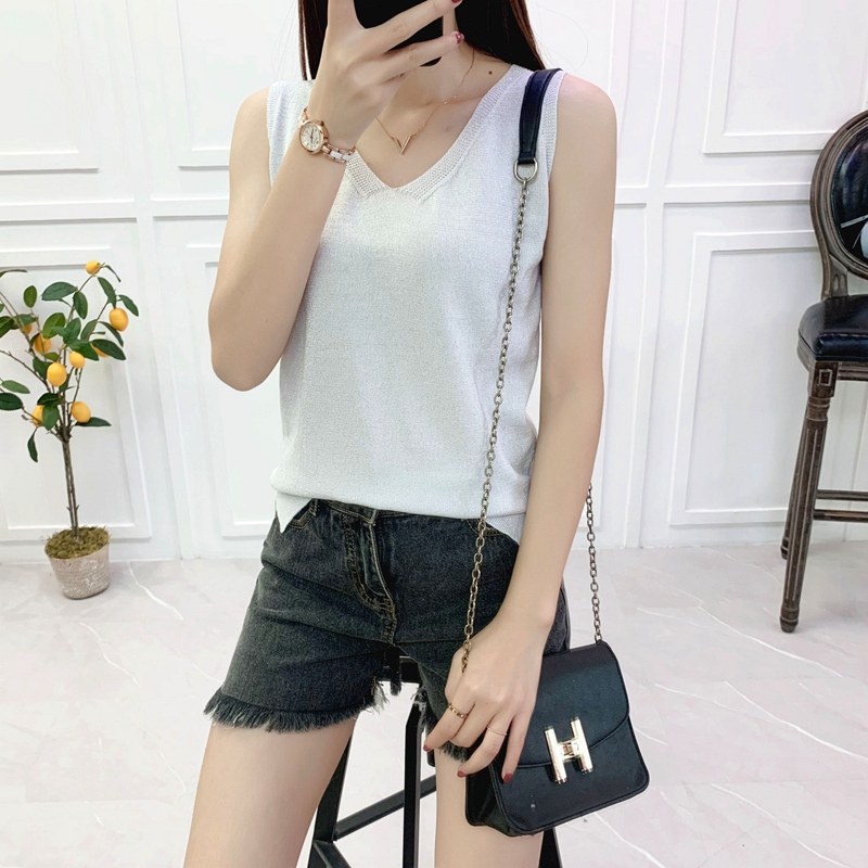 加肥吊带背心女内搭宽松短款夏加大码打底春秋针织衫V领外穿上衣,淘宝优惠券,粉丝福利购,淘宝优惠卷