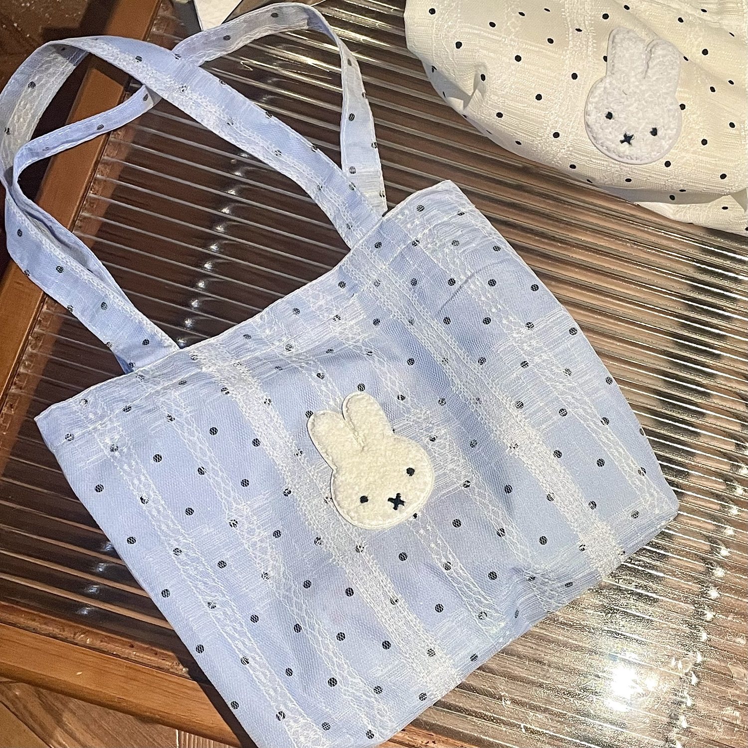 2025新款米菲兔波点手提包大容量饭盒包休闲托特包通勤腋下包精致,淘宝优惠券,粉丝福利购,淘宝优惠卷