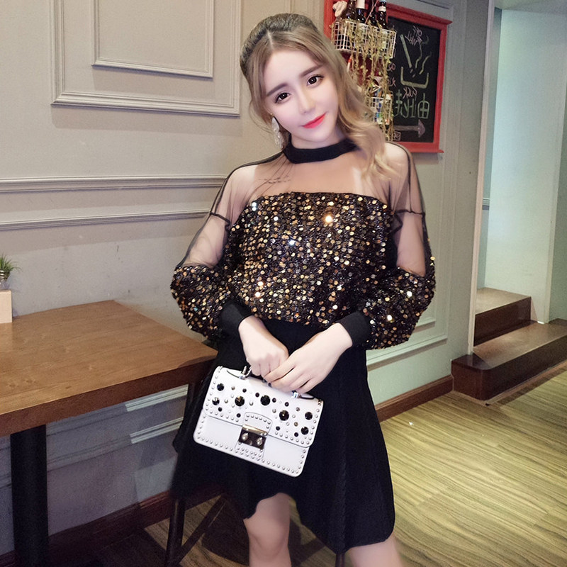 酒吧欧美性感闪闪blingbling仙女裙 陌鲨连衣裙