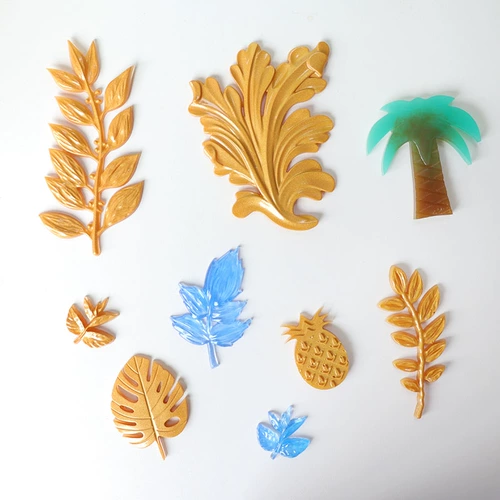 Форма для клея «сделай сам», лист розы, лист черепахи, ананас, зеркало, рельефный узор, форма