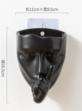 陶瓷跨境抽象家居摆件壁挂工艺品人脸花器轻奢客厅脸谱花瓶装饰品