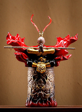 禅意齐天大圣孙悟空斗战胜佛工艺品摆件陶瓷家居办公室桌面装饰