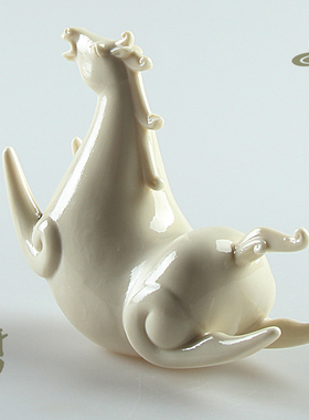 吉祥物白瓷雕塑手工艺品