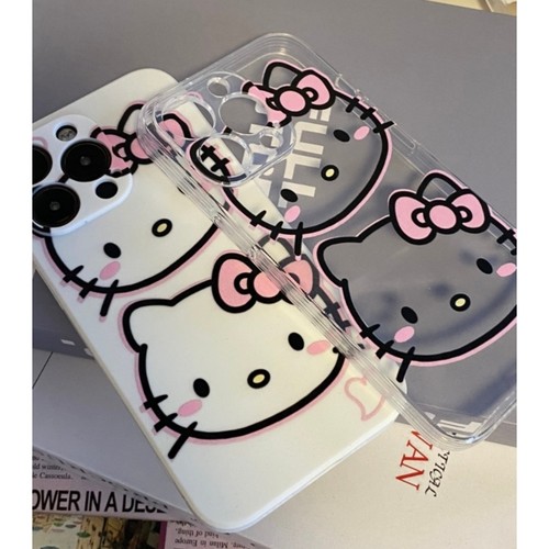 简约Hellokitty大脸猫适用iphone15菲林手机壳全包硅胶耐用防摔苹果13promax新款安卓华为14女11小众mate30-图3