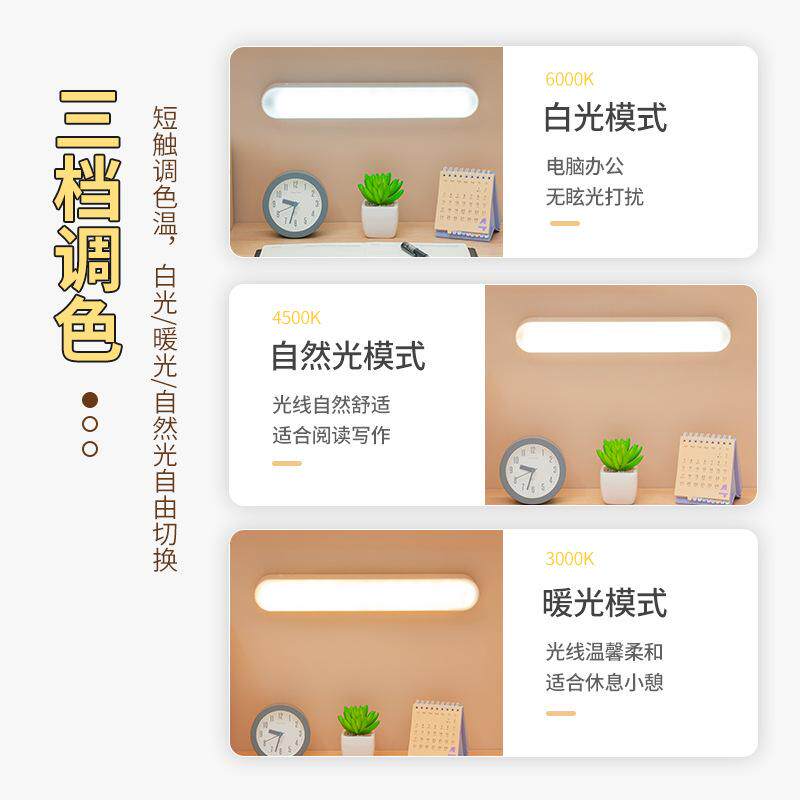 台灯学习专用宿舍灯学生寝室磁吸酷毙灯书桌led护眼灯充电床头灯