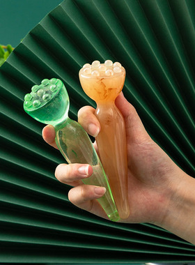 头部蜜蜡莲蓬按摩刮痧点穴