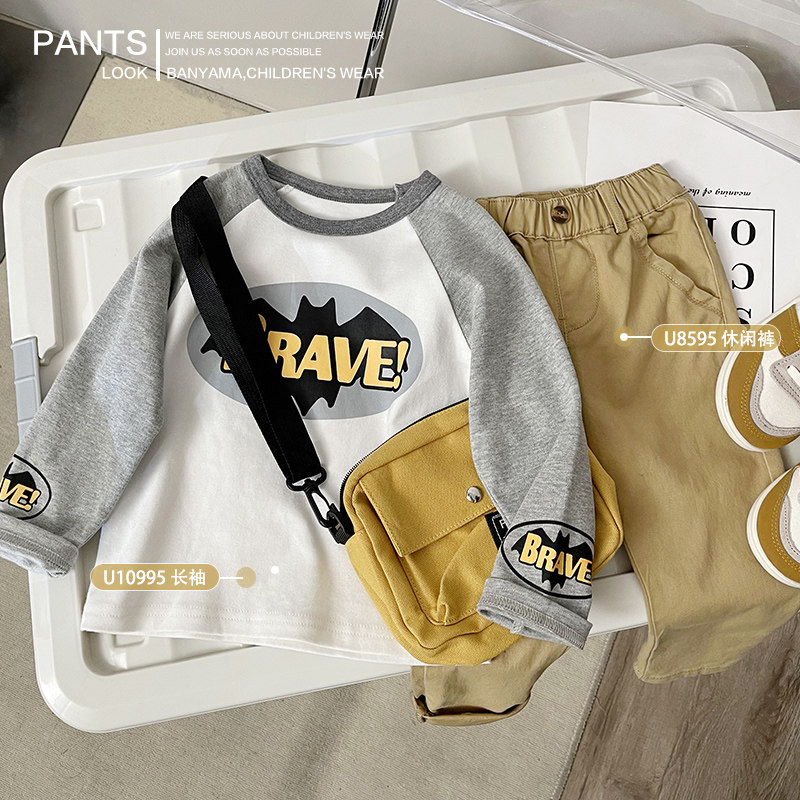 右欧男童休闲裤春秋装新款童装裤子儿童宝宝小童时尚长裤秋季潮