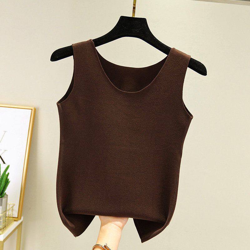 无痕修身打底衫内搭上衣双面绒背心女士秋冬德绒发热保暖吊带小衫,淘宝优惠券,粉丝福利购,淘宝优惠卷