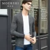 Áo khoác len nam mùa xuân và mùa thu Lapel Sweater Áo khoác mỏng màu áo khoác nam Pocket xk0903 - Cardigan