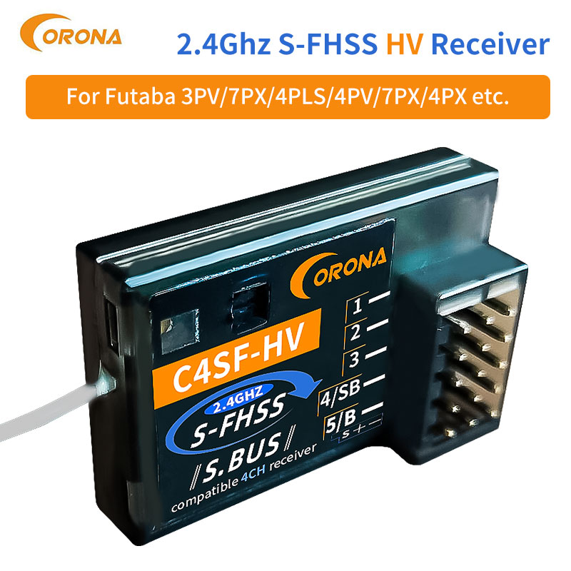 日冠CORONA C4SF 2.4G高频头防水futaba接收机SBUS 3PV 3PK 4PKS - 图0