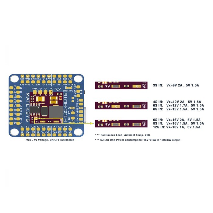 MATEK F405-HDTE飞控ArduPilot BF气压计黑匣子OSD支持DJ HD VTX - 图2