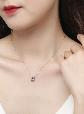 戴之梦莫桑钻纯银十字链项链