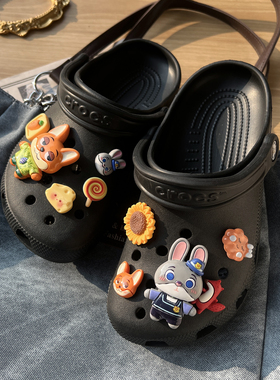 卡通动物crocs可拆卸鞋扣套装