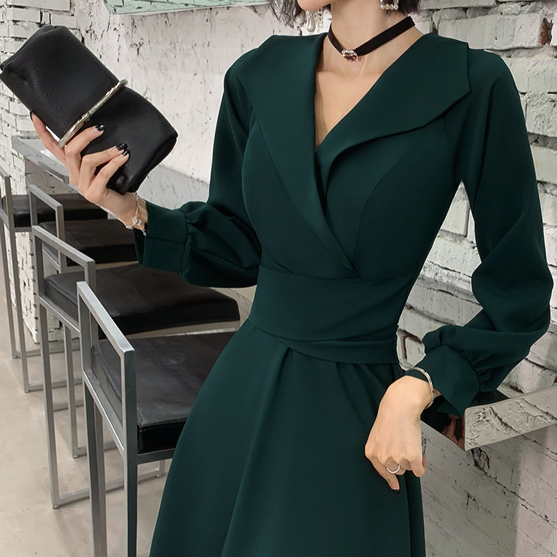 高端连衣裙女宴会气质2020冬晚礼服 ulh礼服/晚装