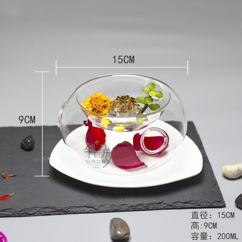 冰淇淋碗蔬菜水果沙拉干冰盘子冷菜圆形创意个性时尚餐厅餐具出口-图3