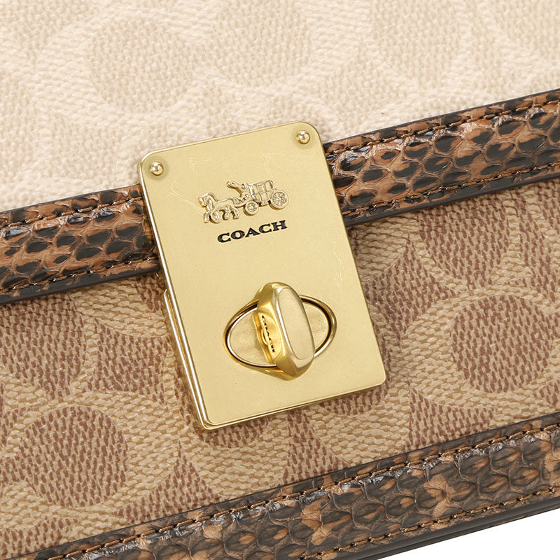 coach /蔻驰hutton蛇纹老花邮差包 LAMAVO女士包袋