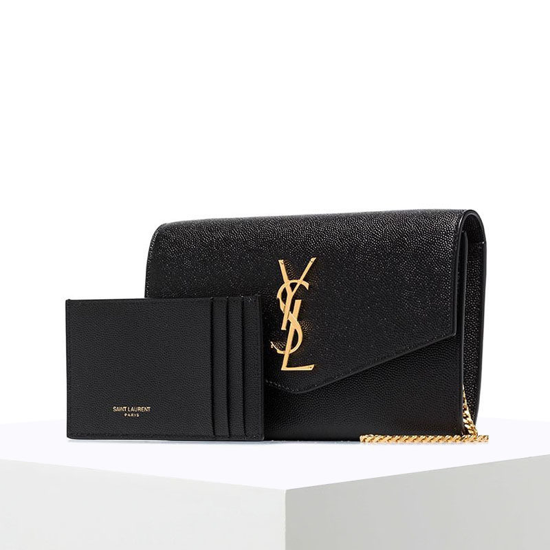 ysl /圣罗兰uptown粒面链条斜挎包 LAMAVO女士包袋