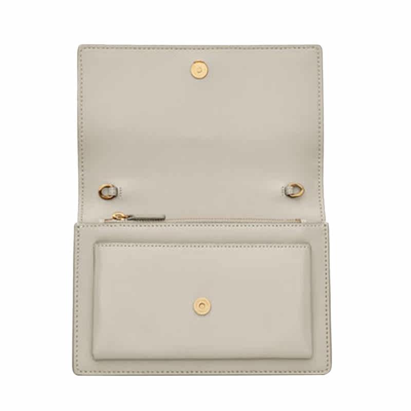 ysl /圣罗兰光面小牛皮单链条包 LAMAVO女士包袋