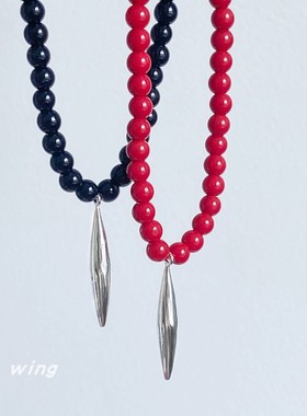 女圣诞节本命年红色项链