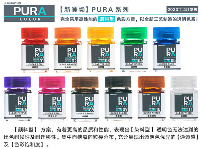 Jiangyu model oil-based paint nitro paint transparent color
