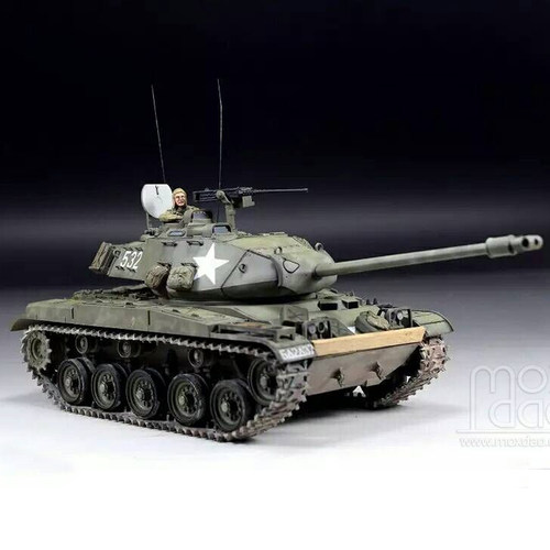 田宫模型 35055 坦克模型 拼装 1/35 美国 M41 斗犬轻型坦克 - 图1